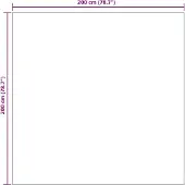 vidaXL Vloerkleden Vierkant SIROLO Crèmekleurig 200 x 200 cm Polyester