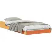 vidaXL Bedframe Wasbruin 100 x 200 cm Massief grenenhout