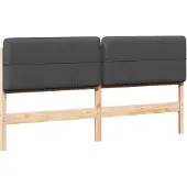vidaXL Gestoffeerd hoofdbord Bruin en Donkergrijs 200 cm