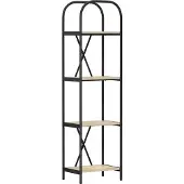 vidaXL Boekenplank 4-laags 40 x 30 x 146 cm Bewerkt hout Sonoma Eik