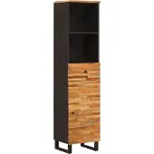 vidaXL Badkamerkast Artisan Eiken 38 x 33 x 160 cm Massief Mango Hout