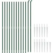 vidaXL Draadgaashek met grondankers 1,4x25 m groen