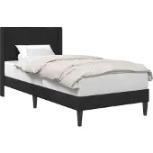 vidaXL Bedframe met hoofdeinde Zwart 90 x 200 cm Fluweel