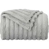 vidaXL plaid Grijs 240 x 220 cm 1.36 kg Fleece