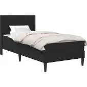 vidaXL Bedframe met matras met hoofdeinde Zwart 90 x 190 cm Fluweel
