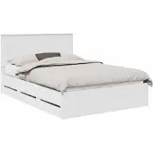 vidaXL Bedframe met lade met opslag Wit 150 x 200 cm Ingenieurshout