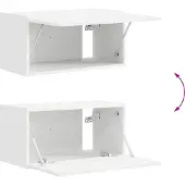 vidaXL Tv-meubelset 2 st Wit Bewerkt hout
