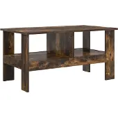 vidaXL Salontafel Rook Eiken 90 x 50 x 45 cm Bewerkt hout
