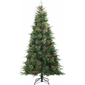vidaXL Kunstmatige Hinged Kerstboom Groen 240 cm PVC, PE en Staal