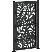 vidaXL Poort met golfontwerp 100x175 cm staal zwart