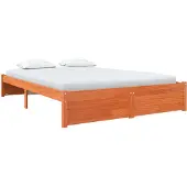 vidaXL Bedframe Wasbruin 150 x 200 cm Massief vurenhout