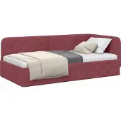 vidaXL Hoek Bed Frame Wijnrood 90 x 190 cm Stof