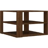 vidaXL Salontafel 58x58x40 cm bewerkt hout bruin eikenkleurig