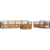 vidaXL Buiten bank set 7 st Naturel Massief Acacia Hout