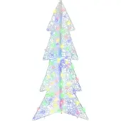 vidaXL Kerstboom 100 LED's Multikleur 120 cm Acryl