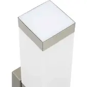 vidaXL Buitenwandlamp 2 pcs Zilver 10.5 x 6 x 33 cm RVS en plastic
