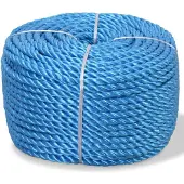 vidaXL Touw gedraaid 16 mm 100 m polypropyleen blauw