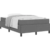 vidaXL Bedframe met matras Lichtgrijs 120 x 190 cm Stof