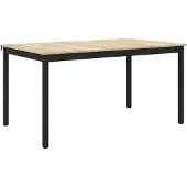 vidaXL Eettafels 150 x 90 x 75 cm Bewerkt hout Sonoma Eiken