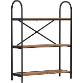 vidaXL Boekenplank 3-laags 80 x 30 x 109 cm Bewerkt hout Oudhout
