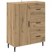 vidaXL Highboard 2 st Artisan Eiken 69,5 x 34 x 180 cm Bewerkt hout