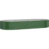vidaXL Plantenbak 249x100x36 cm gegalvaniseerd staal groen