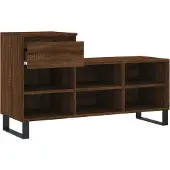 vidaXL Schoenenkast 102x36x60 cm bewerkt hout bruin eikenkleur