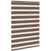 vidaXL Zebra rolgordijn 110x100 cm stofbreedte 105,9cm polyester bruin