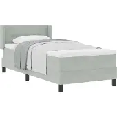 vidaXL Boxspring bed met hoofdeinde Lichtgrijs 200 x 100 cm Fluweel