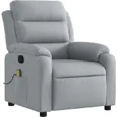 vidaXL Massagestoel met lichtgrijze stof
