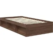 vidaXL Bedframe Bruin Eiken 100 x 200 cm Massief grenenhout