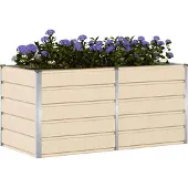 vidaXL Plantenbak Ivoor 160 x 80 x 75 cm Staal