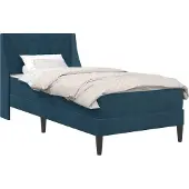 vidaXL Bedframe met matras met matras Blauw 100 x 200 cm Fluweel