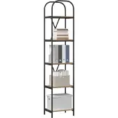 vidaXL Boekenplank 5-laags 40 x 30 x 183 cm Bewerkt hout Artisan Eiken