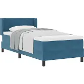 vidaXL Boxspringbed met hoofdeinde, donkerblauw, 200 x 100 cm, fluweel