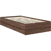 vidaXL Bedframe met lade Bruin Eiken 100 x 200 cm Ingenieurshout