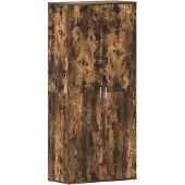 vidaXL Schoenenkast 80 x 39 x 178 cm Bewerkt hout Rook Eiken