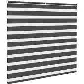 vidaXL Dubbele rolgordijn, zwart, 160x150 cm, stofbreedte 155,9 cm, polyester