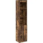 vidaXL Hoge kast 37,5x35x180 cm spaanplaat gerookt eikenkleurig