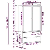 vidaXL Creatieve opbergoplossing voor kinderen, ROROS, wit, 90 x 45 x 180 cm