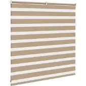 vidaXL Zebra Blind 150x100 cm stofbreedte 145,9 cm polyester zandbruin