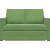 vidaXL Slaapbank Lichtgroen 204 x 122 x 60 cm Fluweel