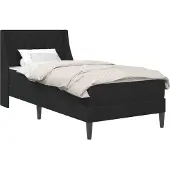 vidaXL Bedframe met matras met matras Zwart 100 x 200 cm Fluweel