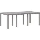vidaXL Tuin Tafel Lichtgrijs 200 x 100 x 73 cm poly rattan
