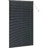 vidaXL Venetiaanse jaloezie Zwart 220 x 125 cm 25 mm Aluminium