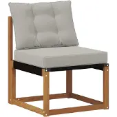 vidaXL Buiten bank set 6 st Naturel en lichtgrijs