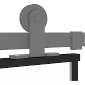 vidaXL Schuifdeur 102,5x205 cm gehard glas en aluminium zwart