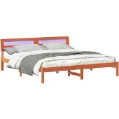 vidaXL Bedframe Wasbruin 180 x 200 cm Massief grenenhout