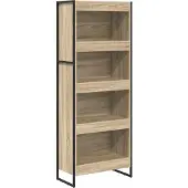 vidaXL Boekenkast 60 x 30 x 155 cm Bewerkt hout Sonoma