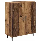vidaXL Highboard 2 st Oudhout 69,5 x 34 x 180 cm Bewerkt hout